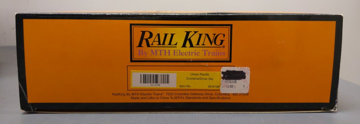MTH 30-6108 O Union Pacific Streamlined Combine/Diner Set LN/Box