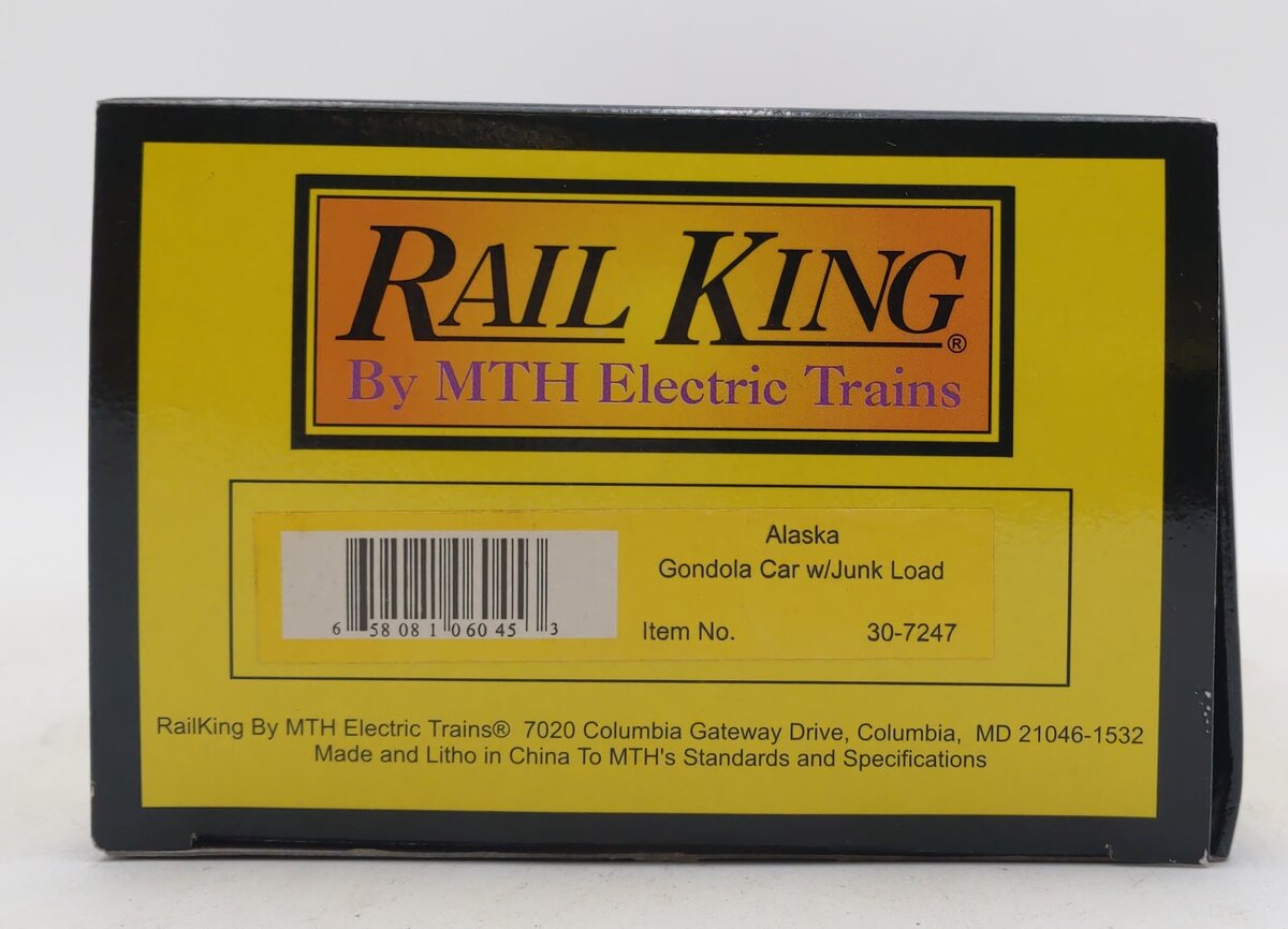 MTH 30-7247 Alaska RR Gondola w/ Scrap Load #13801 LN/Box