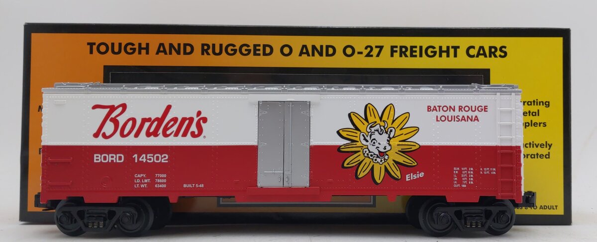 MTH 30-7842 O Gauge Borden's Milk Reefer Car #14502 LN/Box