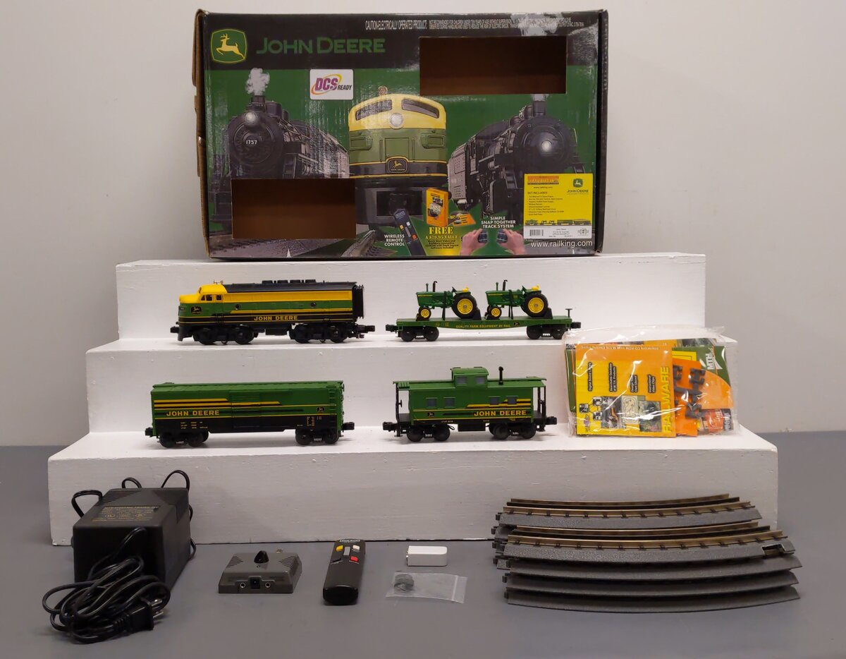 MTH 30-4073-1 John Deere RailKing F-3 O Gauge Train Set with Proto-Sound 2.0 EX/Box