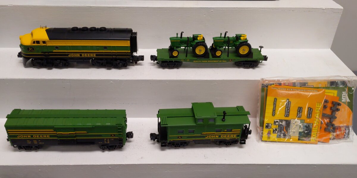 MTH 30-4073-1 John Deere RailKing F-3 O Gauge Train Set with Proto-Sound 2.0 EX/Box