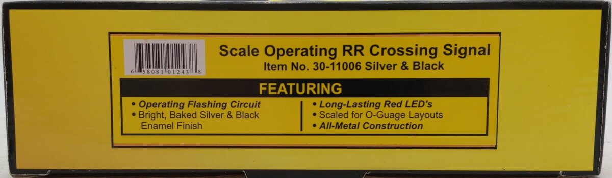 MTH 30-11006 O Gauge Modern Operating RR Crossing Signal EX/Box