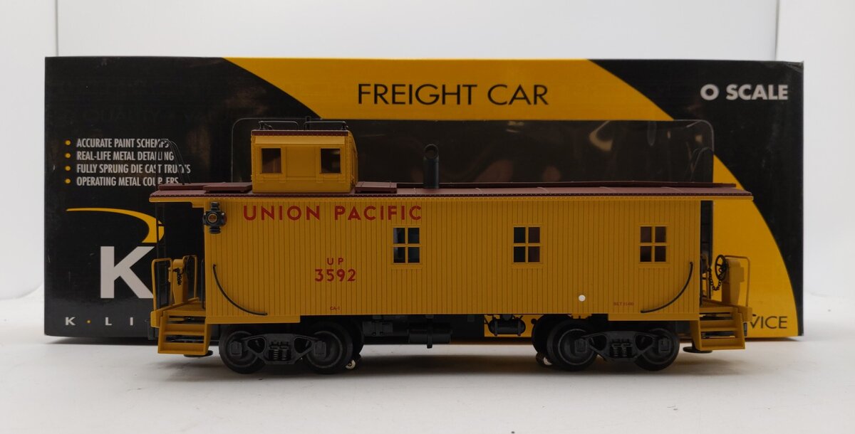 K-Line K616-2111 O Gauge Union Pacific Illuminated Caboose #3592 LN/Box