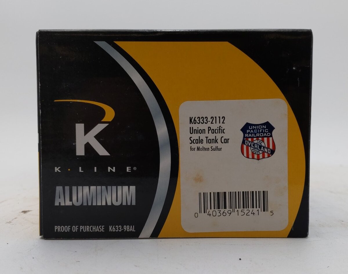 K-Line K6333-2112 O Gauge Union Pacific Tank Car #60874 LN/Box