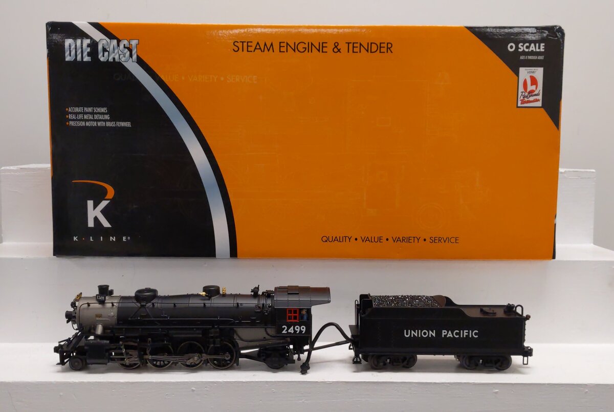 K-Line K3690-2499CC Union Pacific Mikado Steam Loco w/Railsounds & TMCC #2499 EX/Box