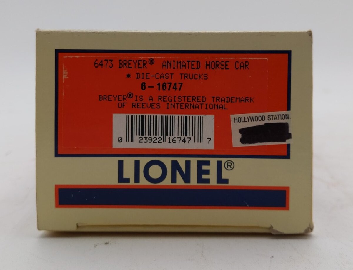 Lionel 6-16747 O Gauge Breyer Animated Horse Car LN/Box