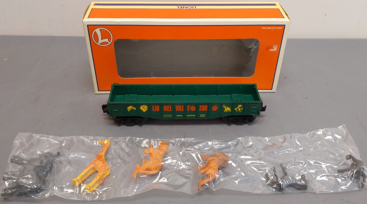 Lionel 6-19476 O Gauge Lionelville Zoo Gondola with Animals