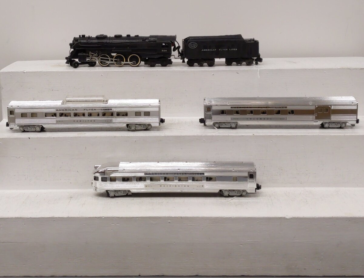 American Flyer 5351W S Postwar Hudson Passenger Set w/ # 326, 963, 962 & 960 [4] VG