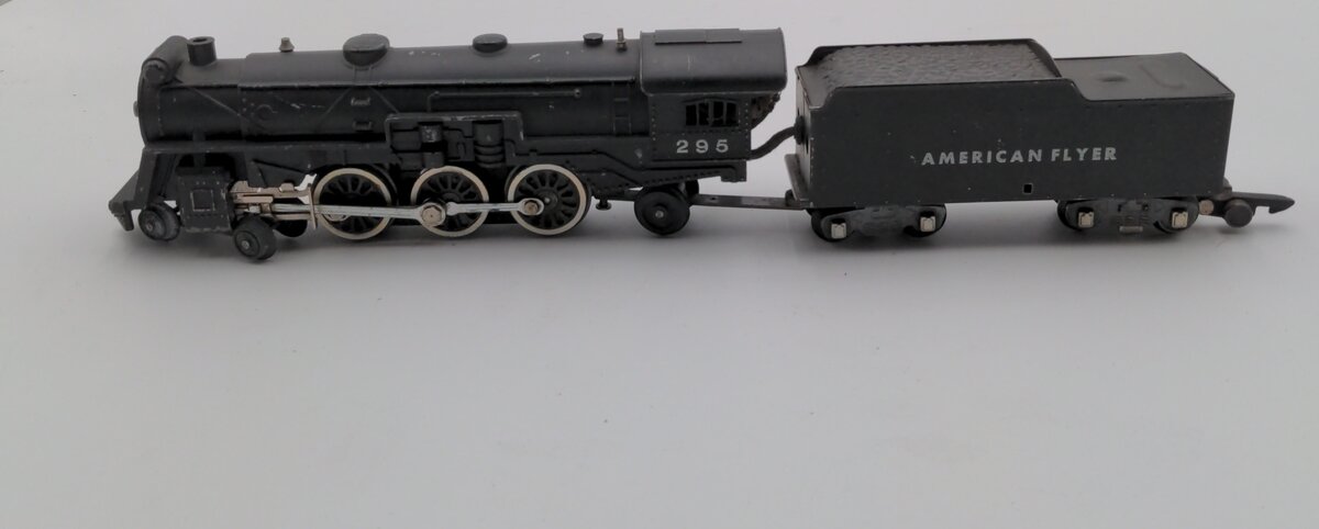 American Flyer 295 4-6-2 Vintage S Pacific Steam Locomotive & Tender VG