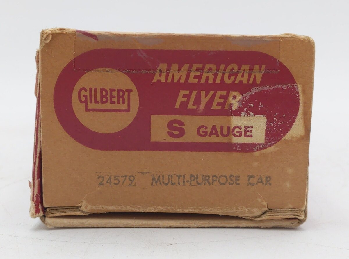 American Flyer 24579 Vintage S Illinois Central Flatcar with Load VG/Box