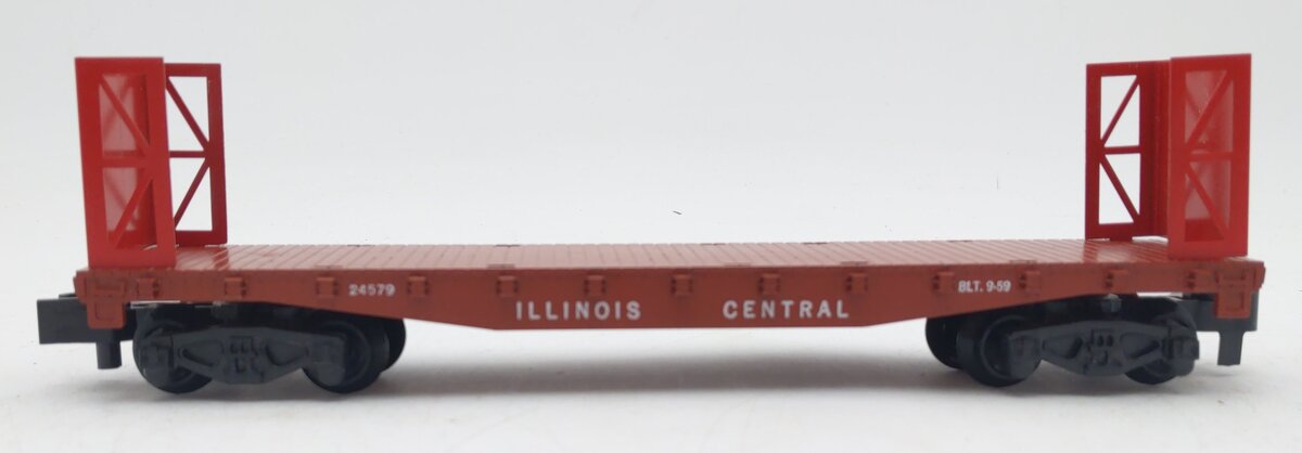 American Flyer 24579 Vintage S Illinois Central Flatcar with Load VG/Box