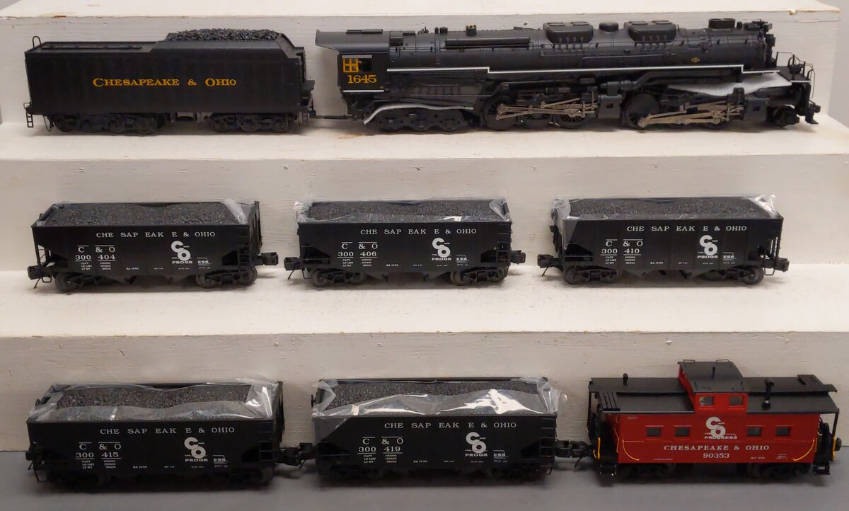 MTH 20-3507-1 O Gauge C&O 2-6-6-6 Allegheny Steam Freight Train Set w/PS 3.0 NIB