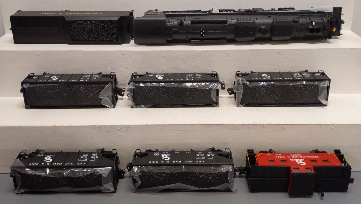 MTH 20-3507-1 O Gauge C&O 2-6-6-6 Allegheny Steam Freight Train Set w/PS 3.0