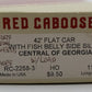 Red Caboose RC-2258-3 HO Custom Central of Georgia 42' Flatcar with Load #11134 EX/Box