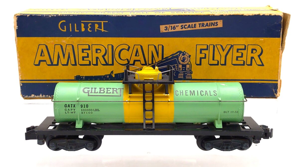 American Flyer 910 Vintage S Gilbert Chemicals Single Dome Tank Car