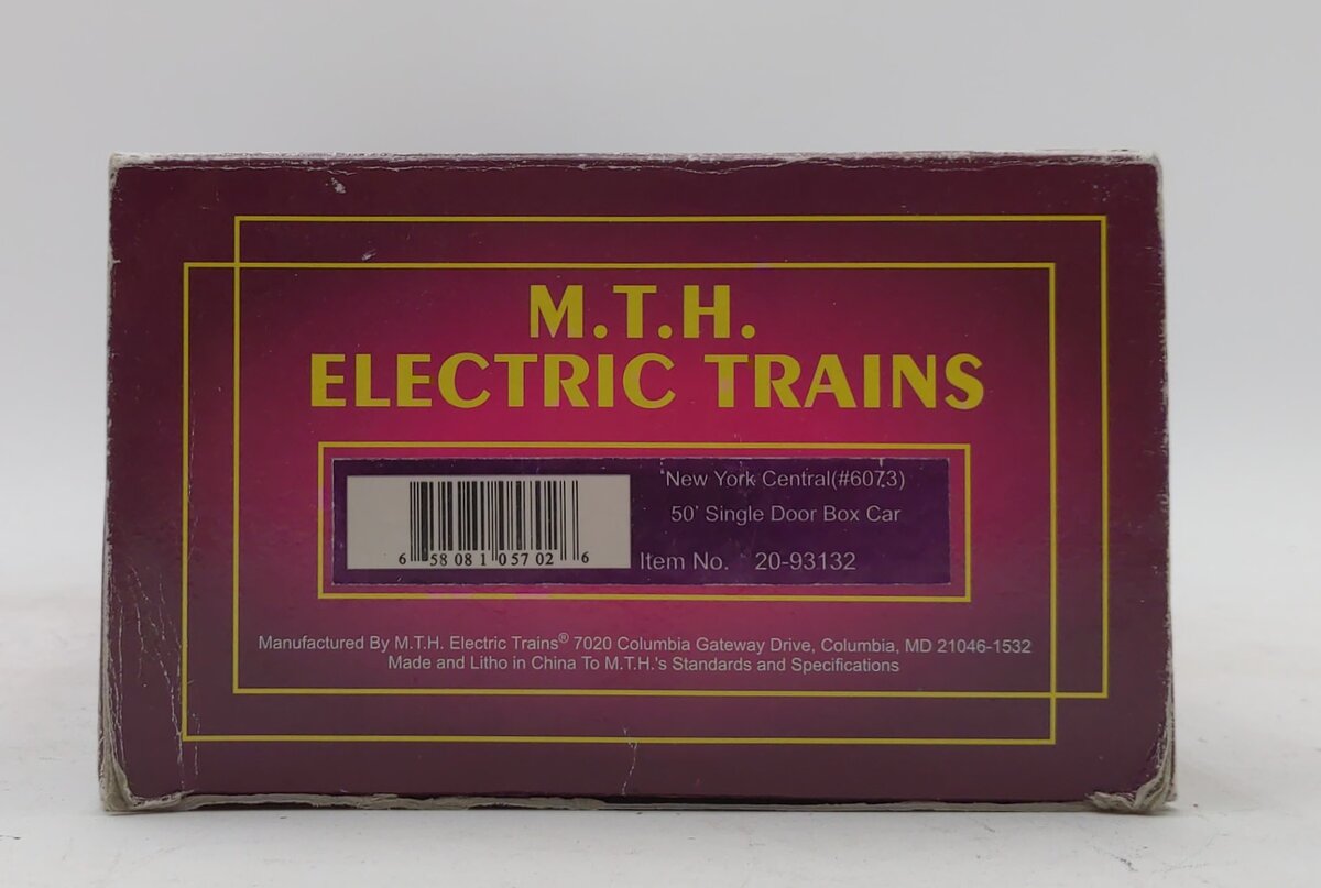 MTH 20-93132 O New York Central Boxcar #6073 LN/Box
