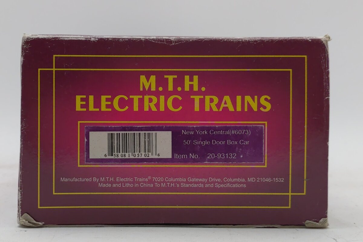 MTH 20-93132 O New York Central Boxcar #6073 LN/Box