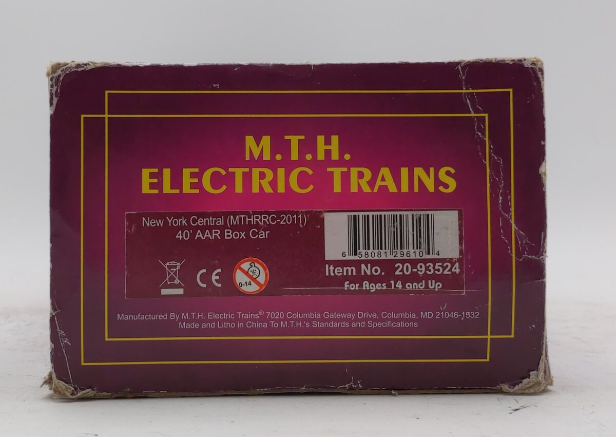 MTH 20-93524 O Gauge New York Central MTHRRC-2011 40' AAR Boxcar #151471 NIB