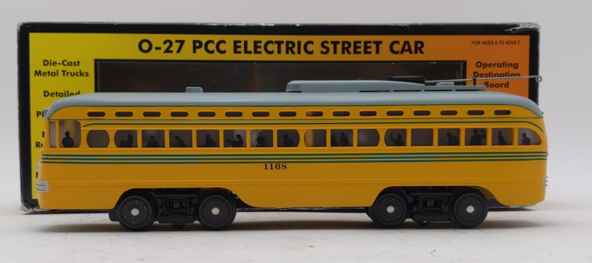 MTH 30-2571-1 Cincinnati PCC Electric Street Car w/PS2 #1168