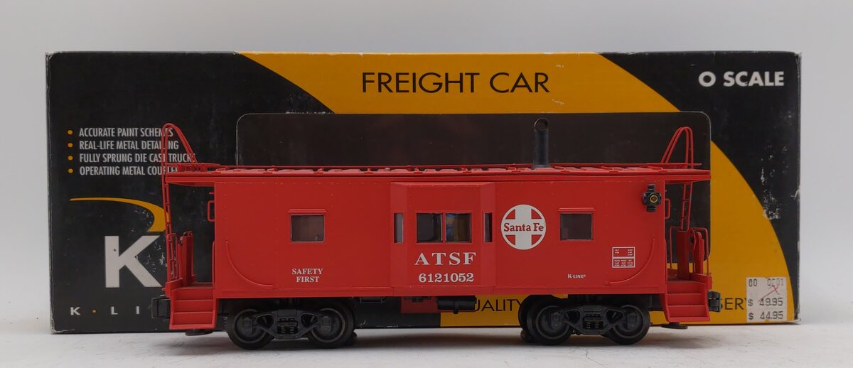 K-Line K612-1052 O Gauge Santa Fe Bay Window Caboose #6121052 NIB