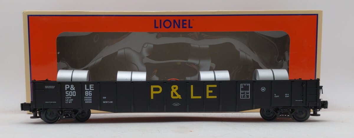 Lionel 1926352 O Pittsburgh and Lake Erie 52' Coil Gondola with Coils #50086