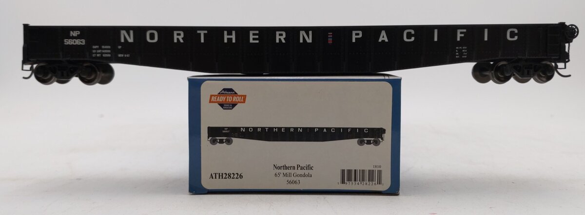Athearn 28226 HO Northern Pacific 65' 6" Mill Gondola Ready-To-Run #56063