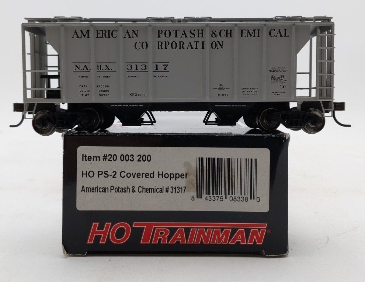 Atlas 20003200 HO American Potash & Chemical PS-2 Covered Hopper #31317