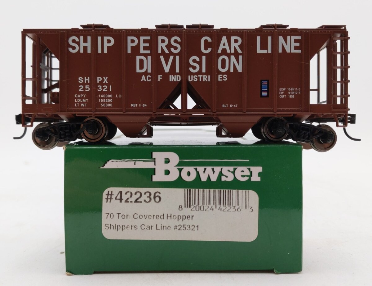 Bowser 42236 HO Shippers Car Line 70 Ton 2 Bay Hopper Car #25321