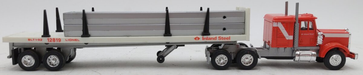 Lionel 6-12819 O Gauge Inland Steel Flatbed Tractor Trailer W/Stakes #12819