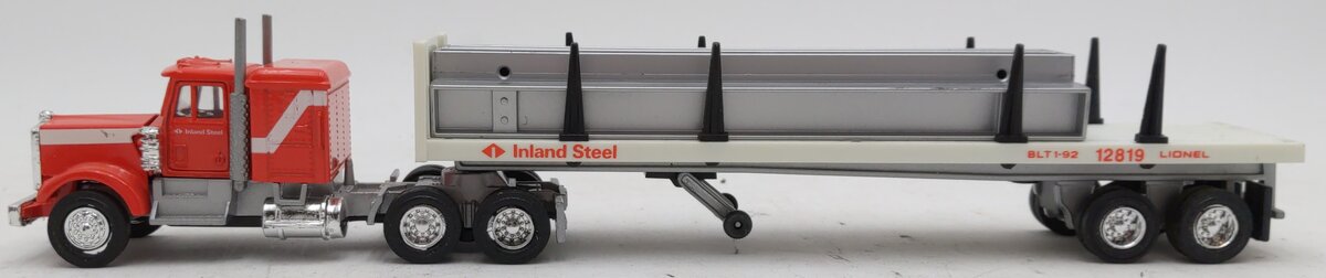 Lionel 6-12819 O Gauge Inland Steel Flatbed Tractor Trailer W/Stakes #12819 LN/Box