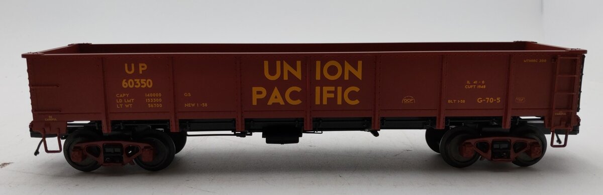 MTH 20-98094 O Gauge Union Pacific 55 Ton All Steel Drop Bottom Gondola #60350 LN/Box