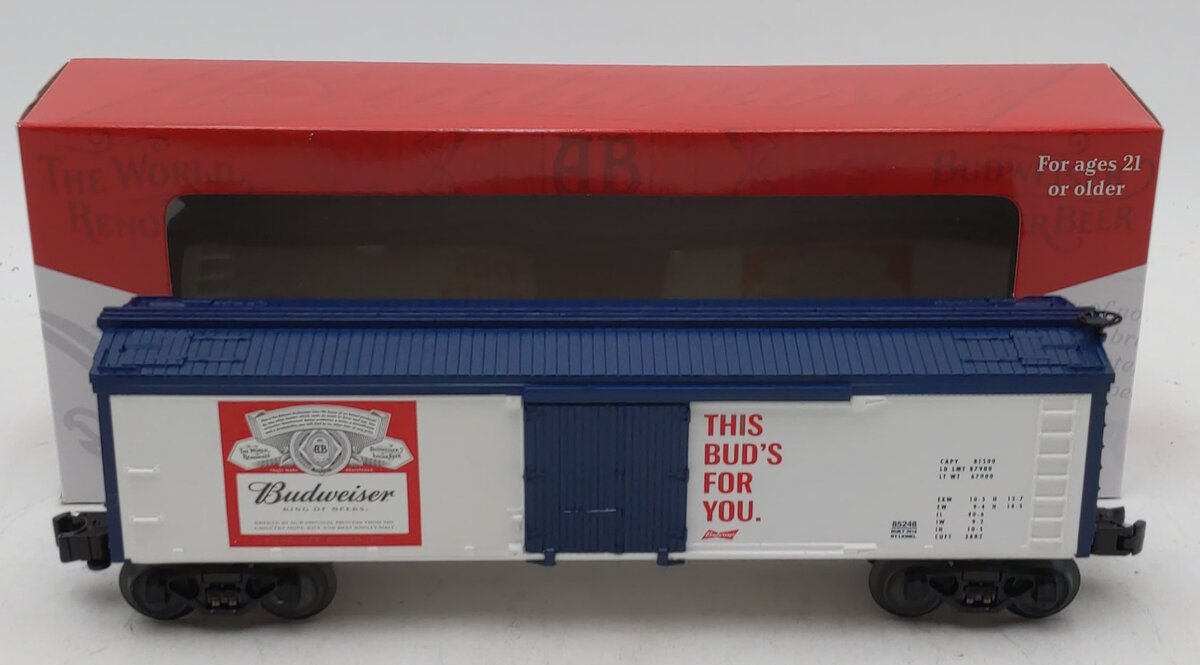 Lionel 6-85248 O Budweiser Reefer Truck w/ Operating Couplers & Opening Doors