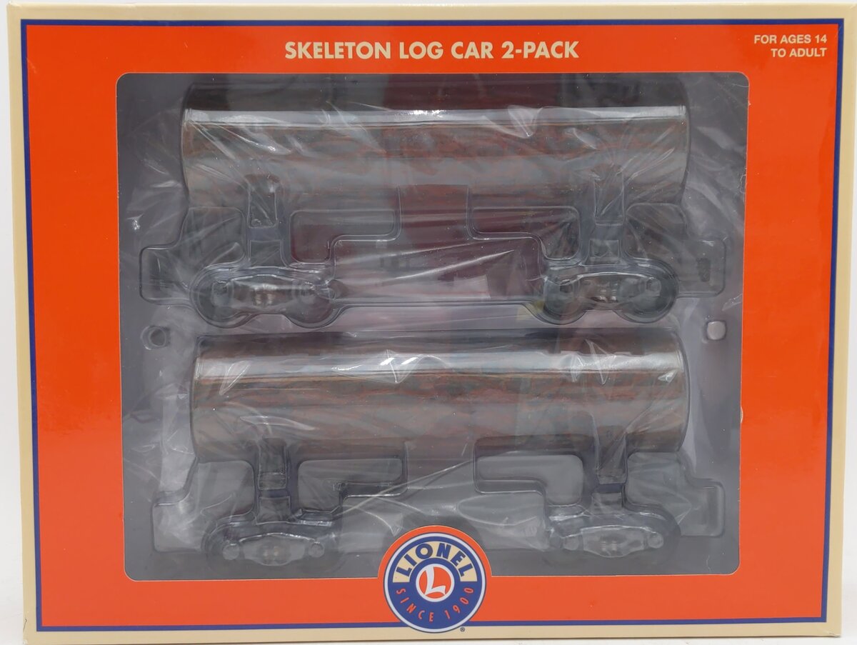 Lionel 1926610 O Unlettered Skeleton Log Car B (Pack of 2)