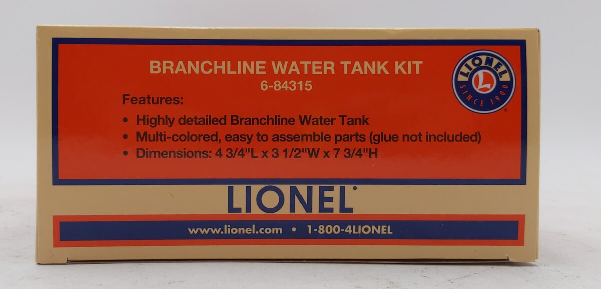 Lionel 6-84315 O Branchline Water Tank Kit