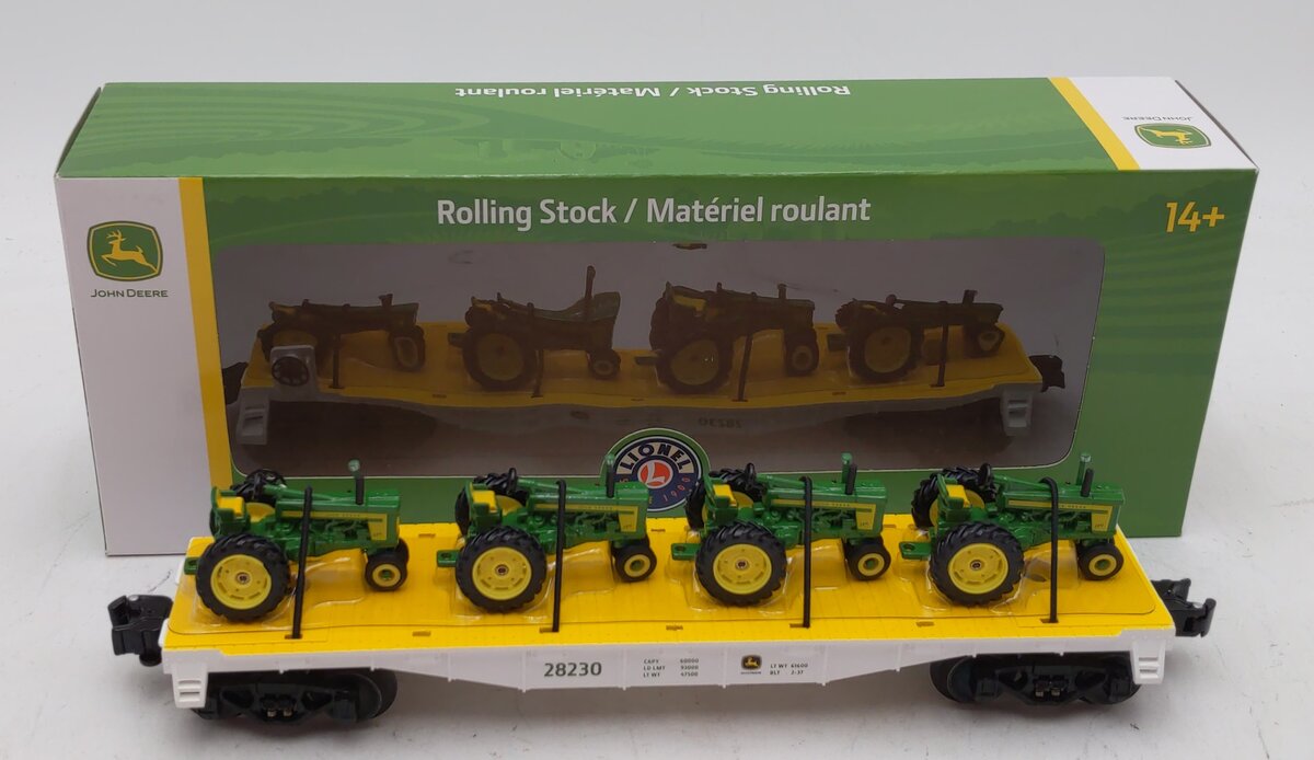 Lionel 2328150 O John Deere Flatcar with Tractor Load