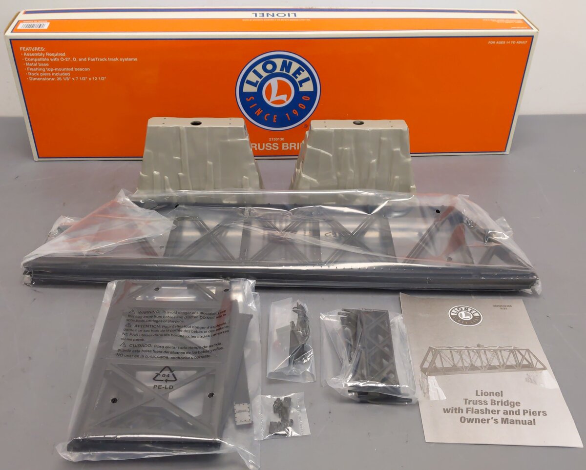 Lionel 2130130 O Thru Truss Bridge Kit LN/Box