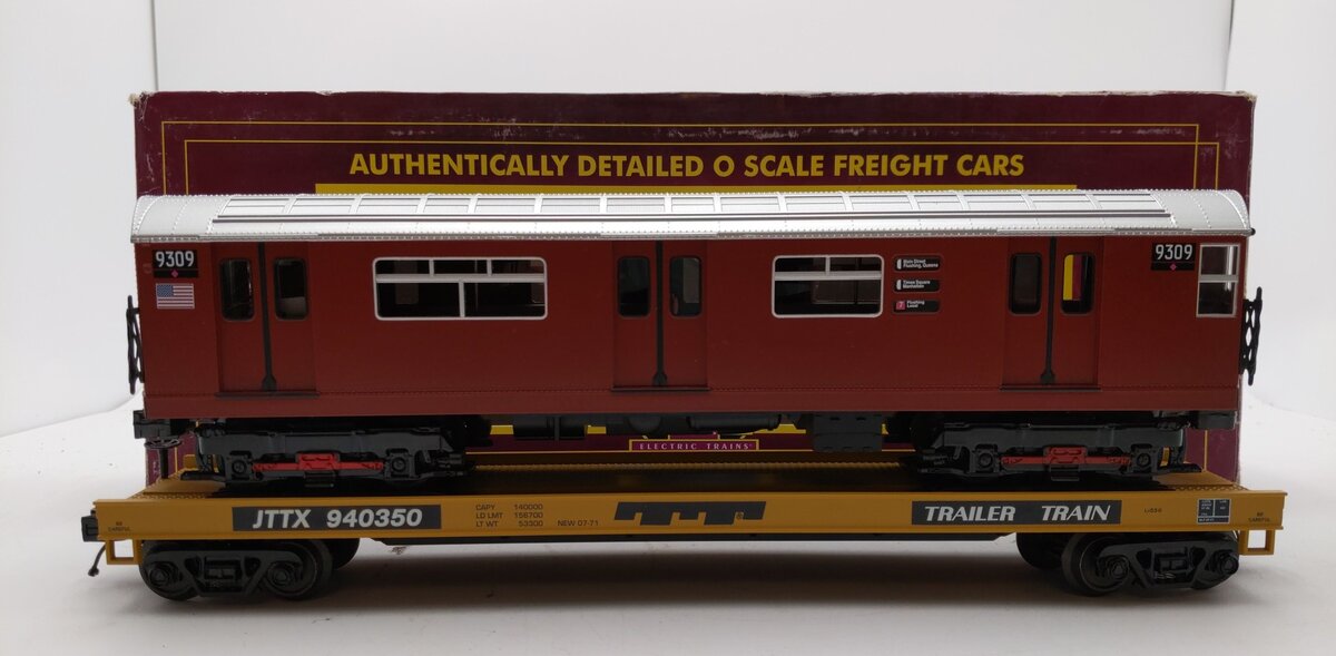 MTH 20-95181 O TTX Flatcar with R33S Subway Car