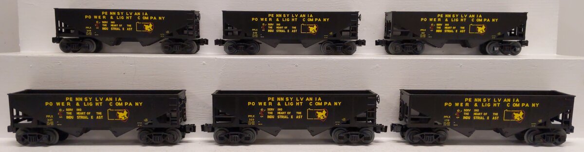 Lionel 1928140 O Pennsylvania Power and Light Hopper Cars (Pack of 6)
