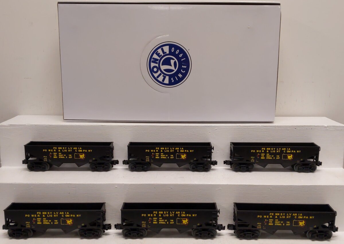 Lionel 1928140 O Pennsylvania Power and Light Hopper Cars (Pack of 6)