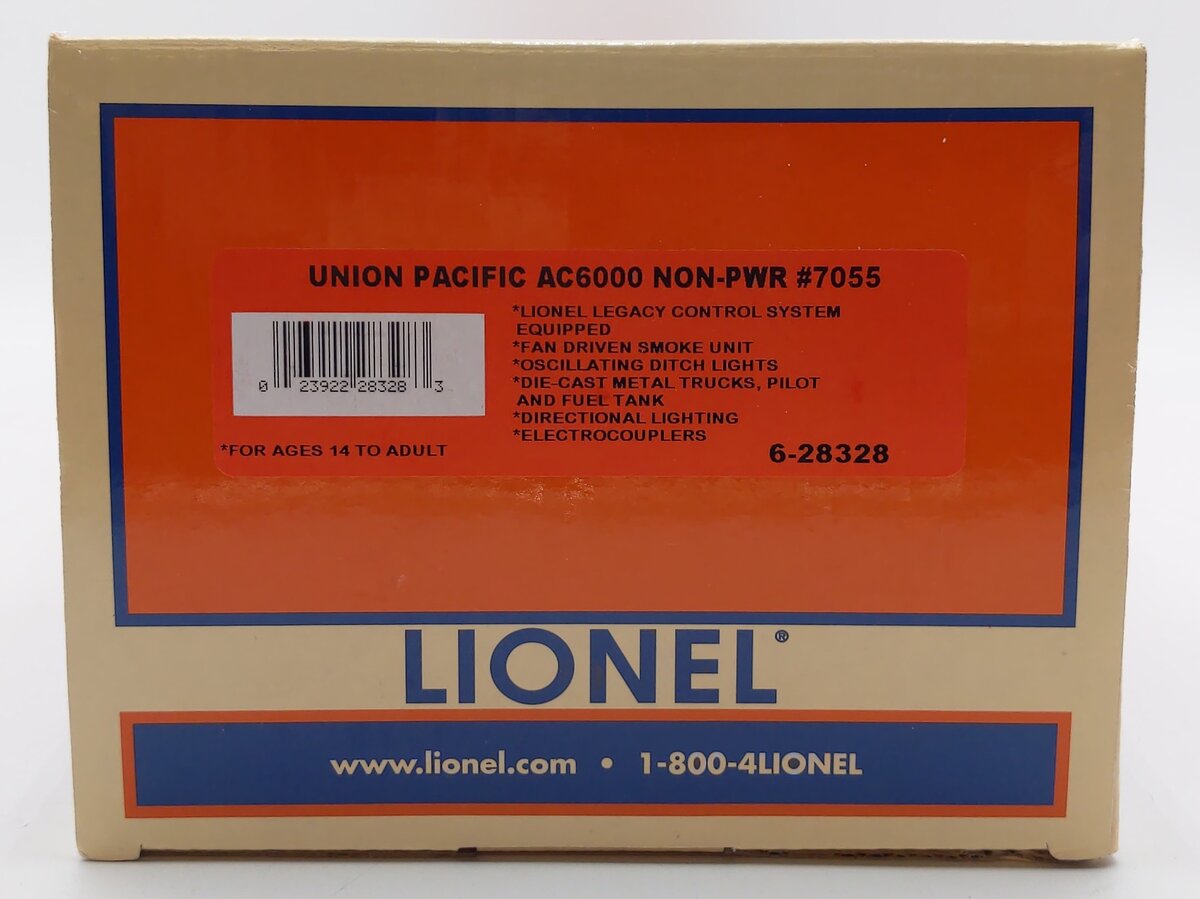 Lionel 6-28328 Union Pacific AC6000 Non-Powered Diesel Locomotive #7055