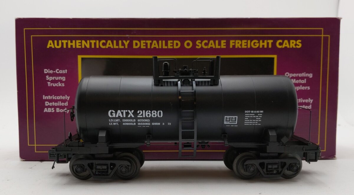 MTH 20-96240 O Gauge GATX 8K Gallon Tank Car #21680