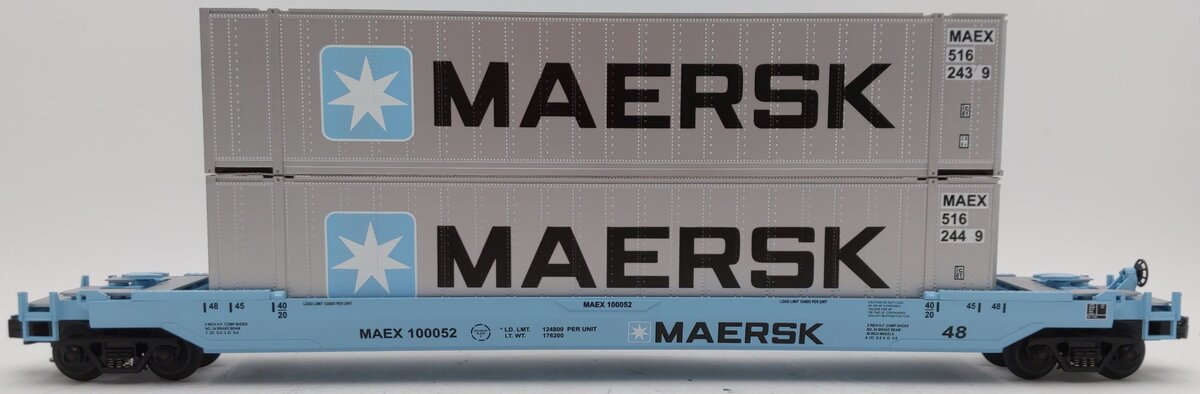 MTH 20-95006O Gauge Maersk Husky Stack Car w/ Containers LN/Box