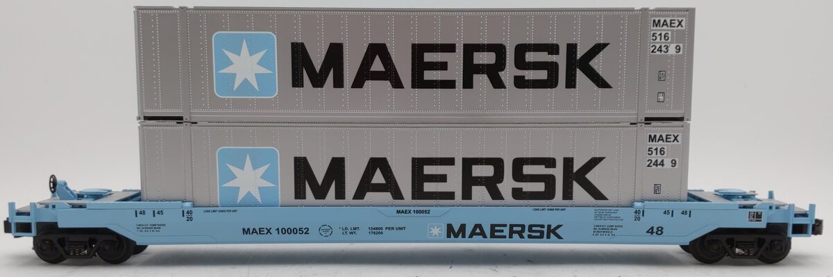 MTH 20-95006O Gauge Maersk Husky Stack Car w/ Containers LN/Box