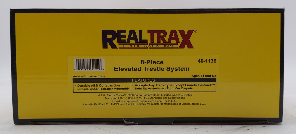MTH 40-1136 O RealTrax Elevated Trestle System (Set of 8)