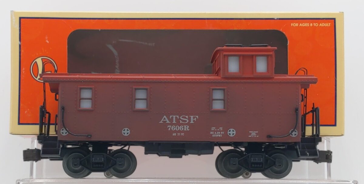 Lionel 6-26503 O AT&SF Steelside Lighted Caboose #7606R EX/Box