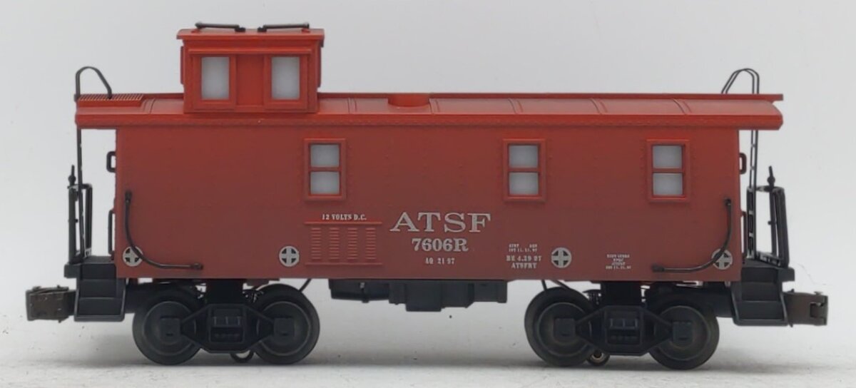 Lionel 6-26503 O AT&SF Steelside Lighted Caboose #7606R EX/Box