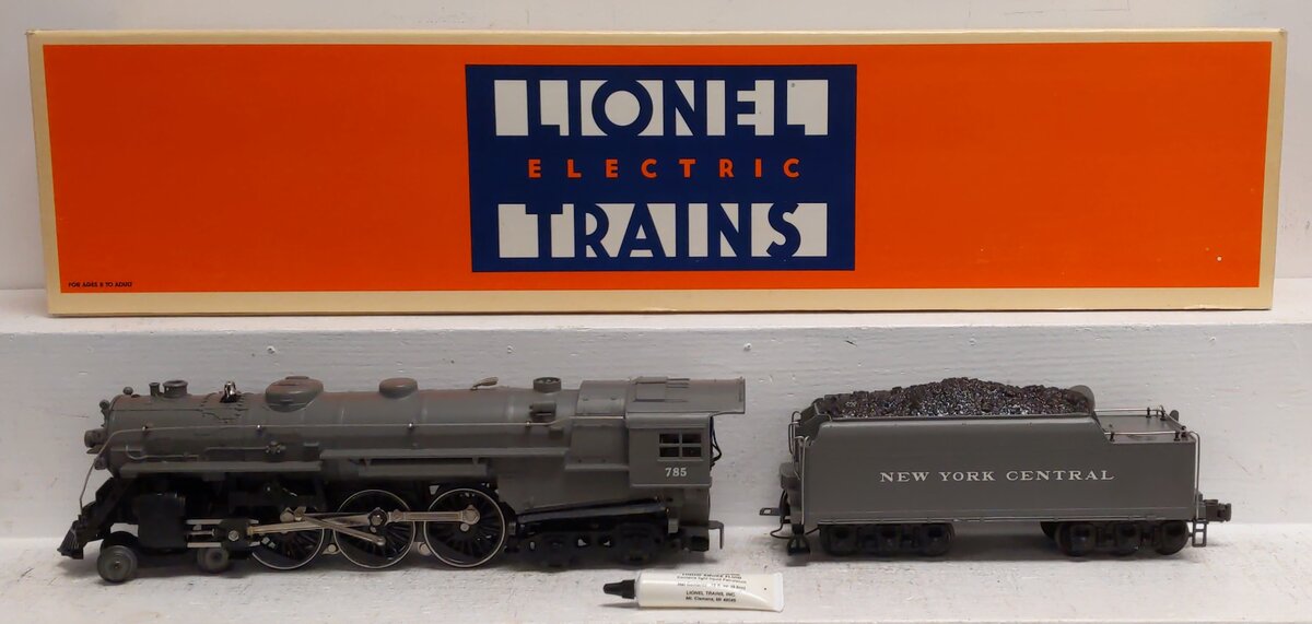 Lionel 6-18002 O New York Central 4-6-4 Hudson Steam Locomotive & Tender #785 EX/Box