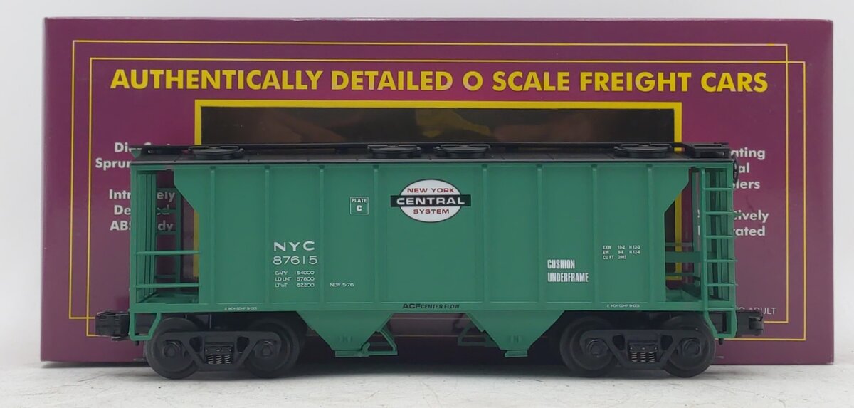 MTH 20-97108 O Gauge New York Central 2 Bay Hopper #87615 LN/Box