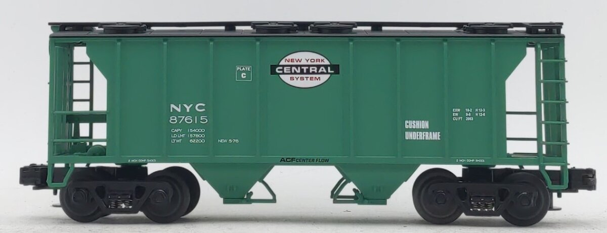 MTH 20-97108 O Gauge New York Central 2 Bay Hopper #87615 LN/Box