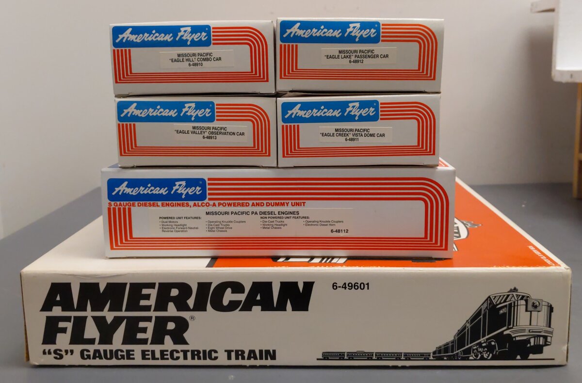 American Flyer 6-49601 S Missouri Pacific PA-1 Passenger Set LN/Box